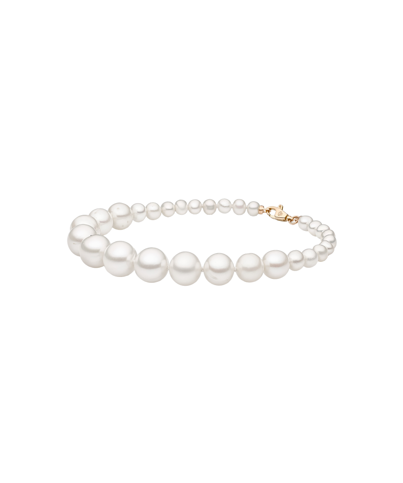 Pearl bracele twith gold