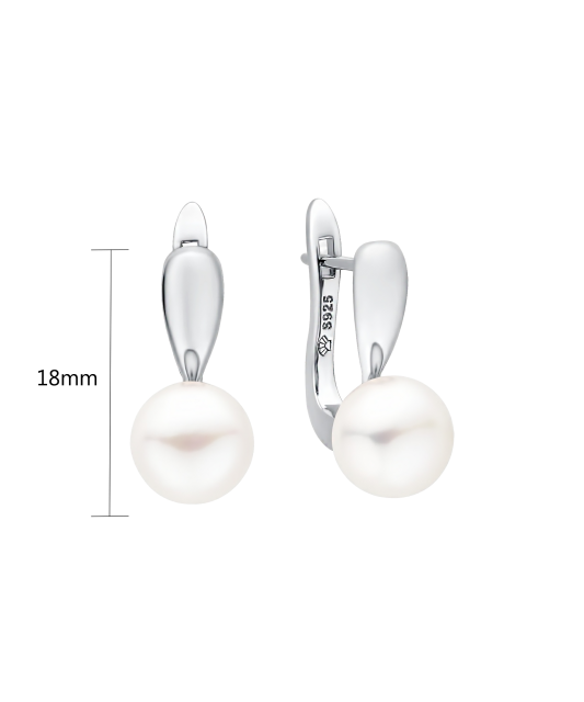 Sterling silver earrings with pearls