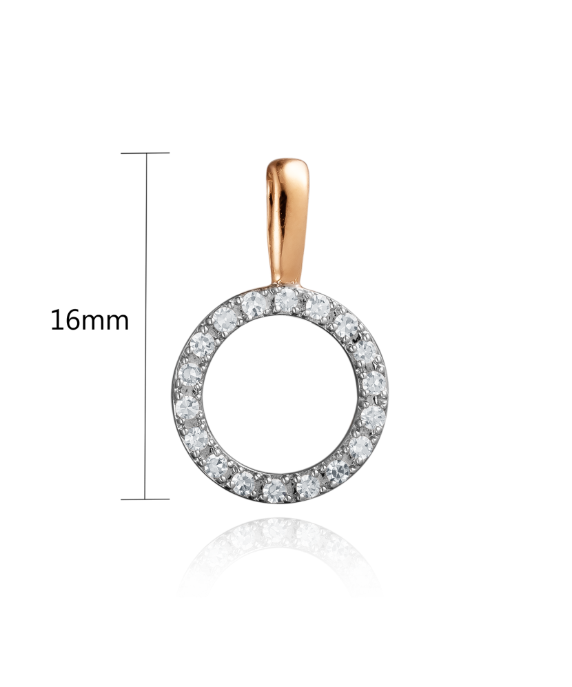 Gold pendant with diamonds