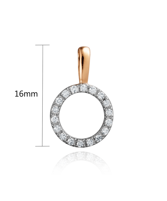 Gold pendant with diamonds