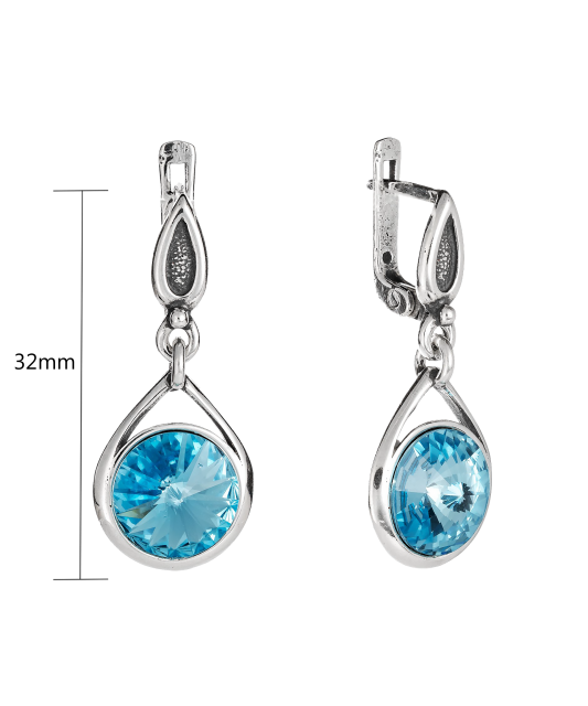 Sterling silver earrings with crystals