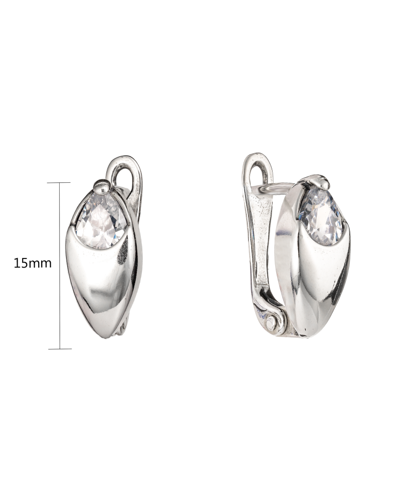 Sterling silver earrings with zircons