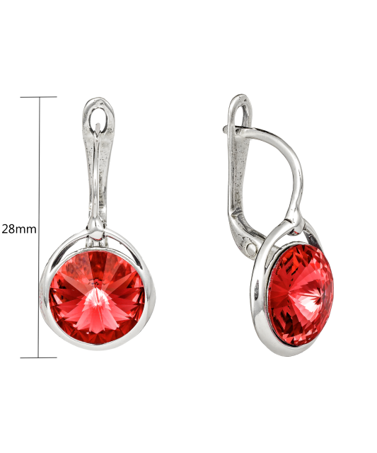 Hopeiset korvakorut kristalleilla