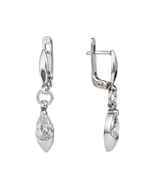 Sterling silver earrings with zircons