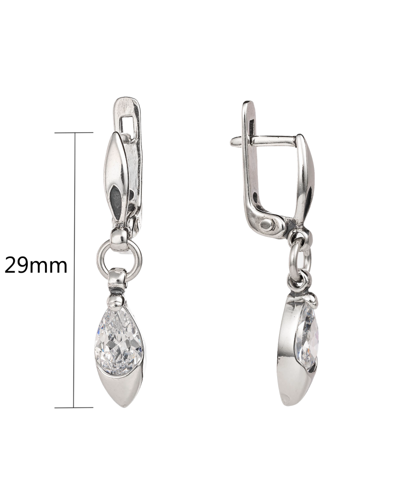 Sterling silver earrings with zircons