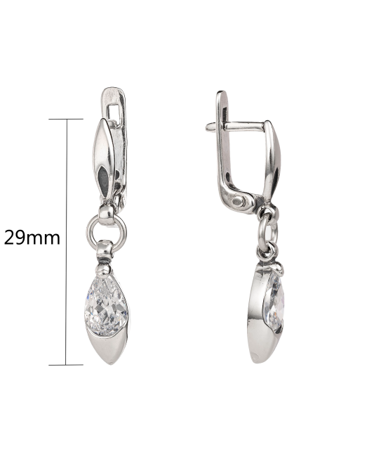 Sterling silver earrings with zircons