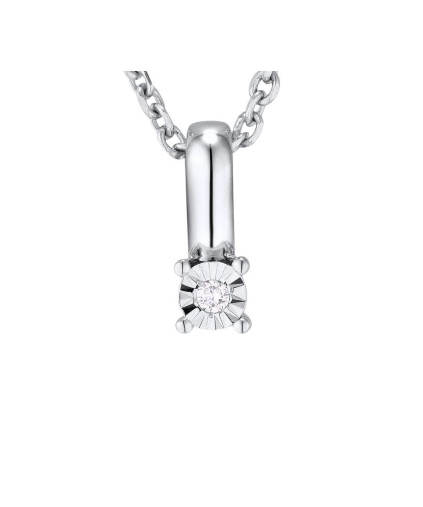 White gold pendant with diamonds