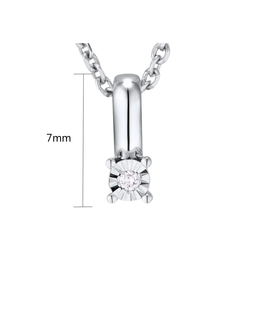 White gold pendant with diamonds