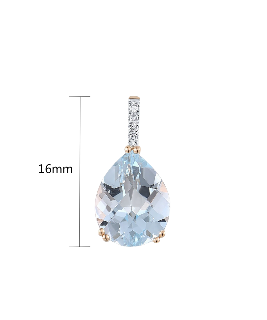 Kultainen riipus timanteilla ja topaasilla