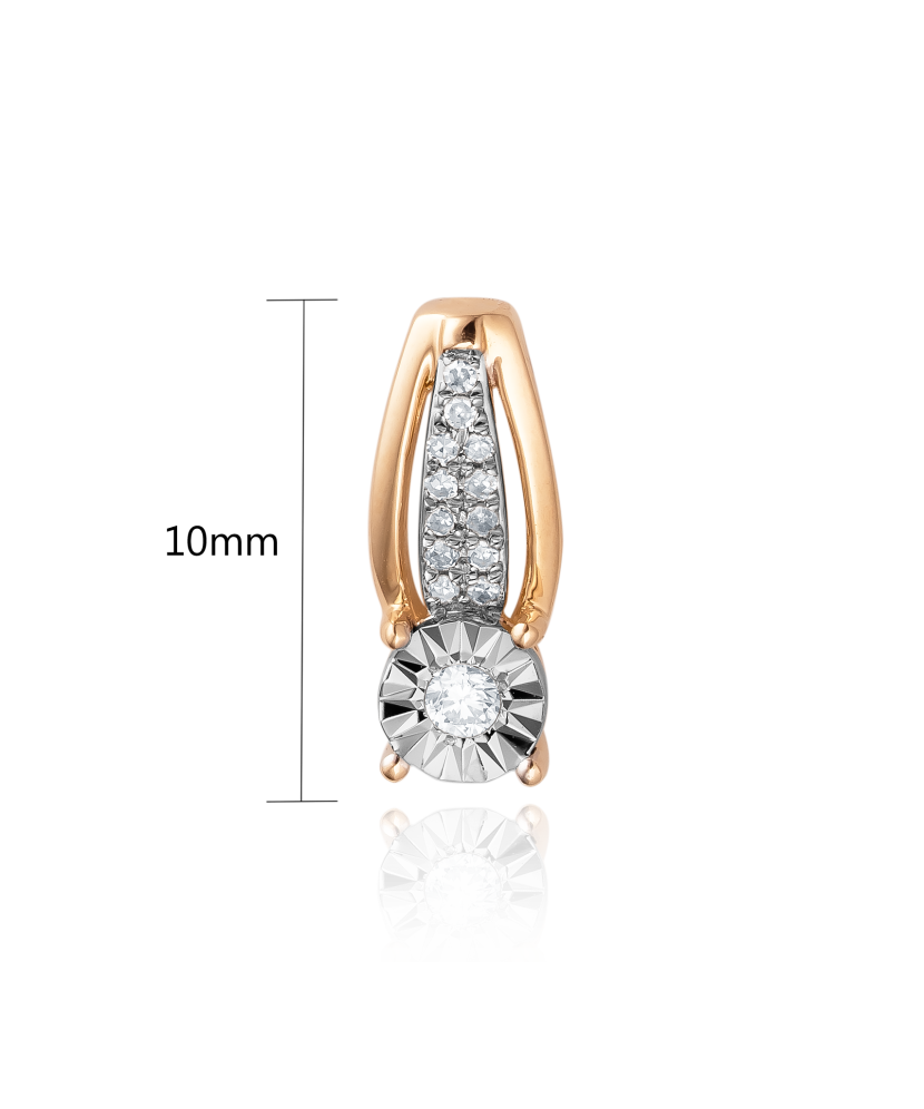 Gold pendant with diamonds