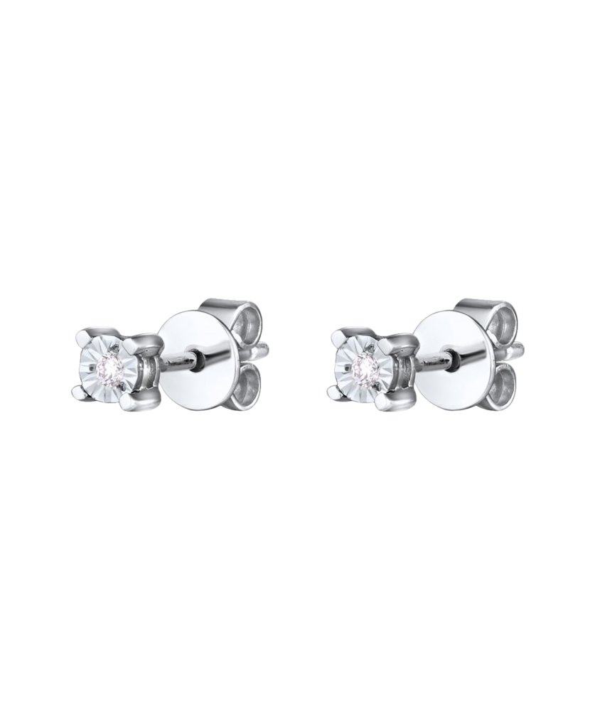 White gold earrings with diamonds