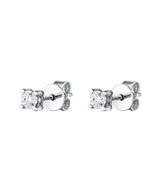White gold earrings with diamonds