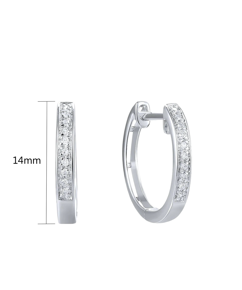 Valkokultaiset korvakorut timanteilla