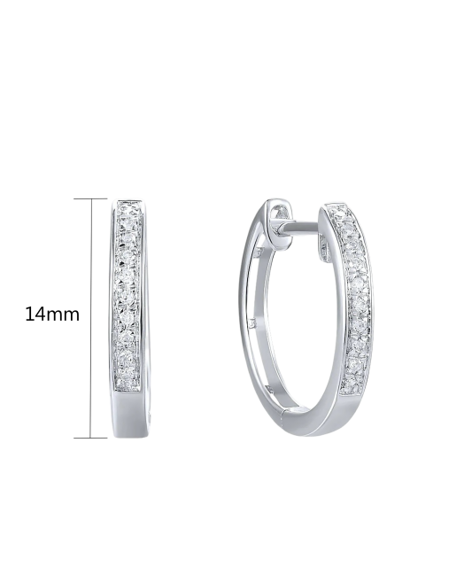 White gold earrings with diamonds