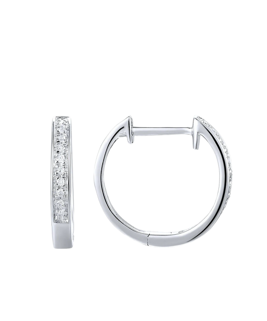 White gold earrings with diamonds