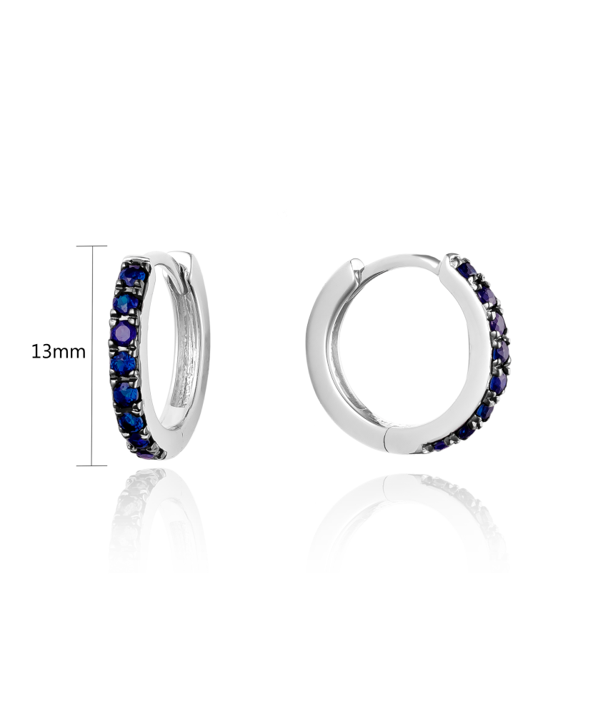 White gold earrings with sapphires