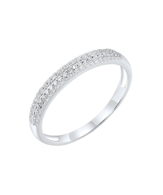 White gold ring with diamonds