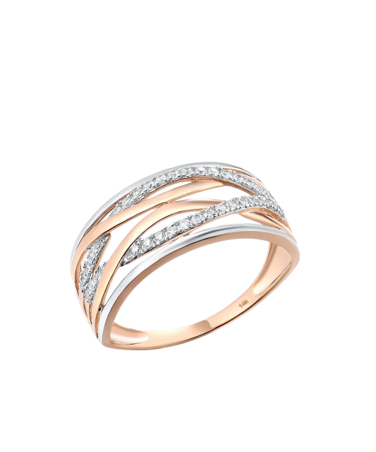 Gold ring with diamonds