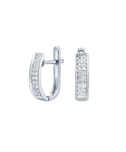 White gold earrings with diamonds