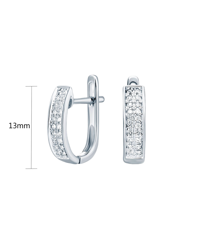 White gold earrings with diamonds
