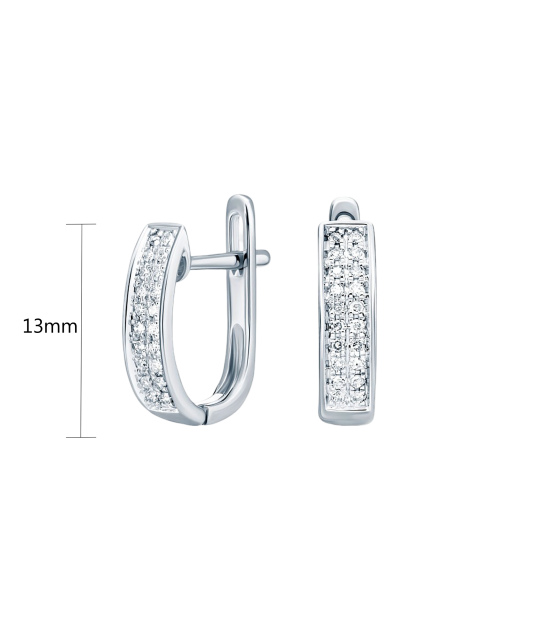 White gold earrings with diamonds