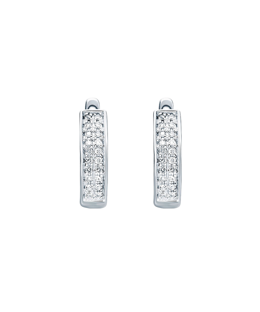 White gold earrings with diamonds
