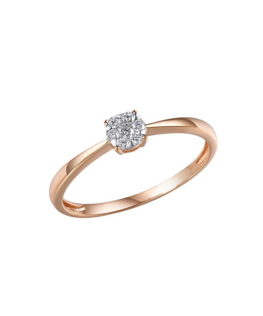 Gold ring with diamonds