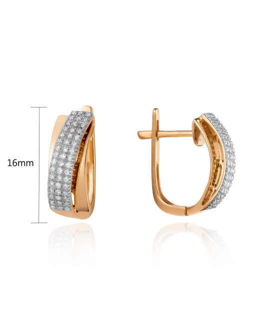 Kultaiset korvakorut timanteilla