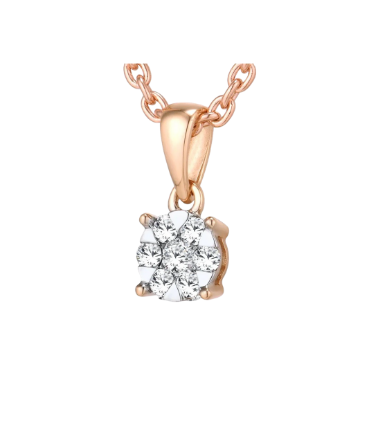 Gold pendant with diamonds