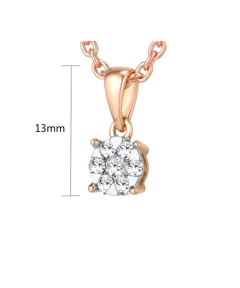 Gold pendant with diamonds