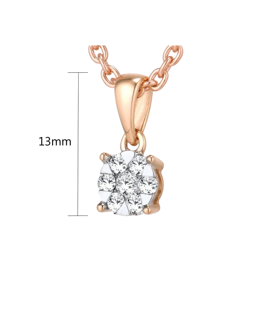 Gold pendant with diamonds