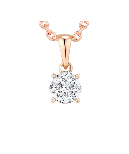 Gold pendant with diamonds
