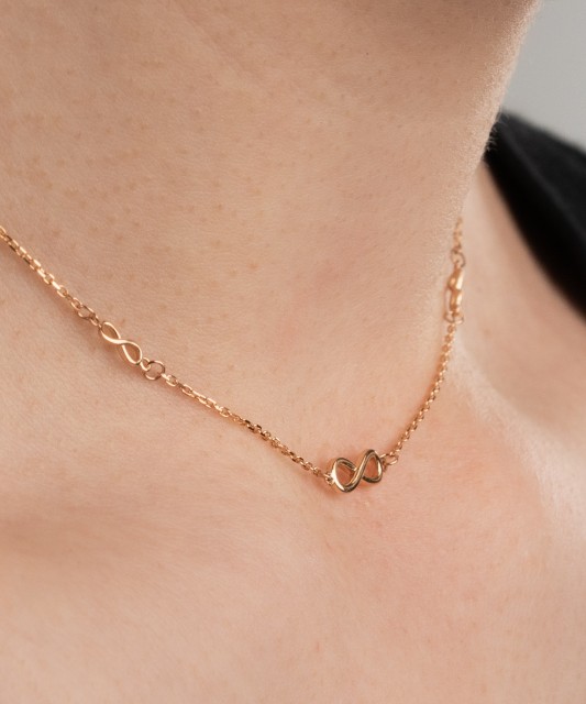 Gold chain "infinity"