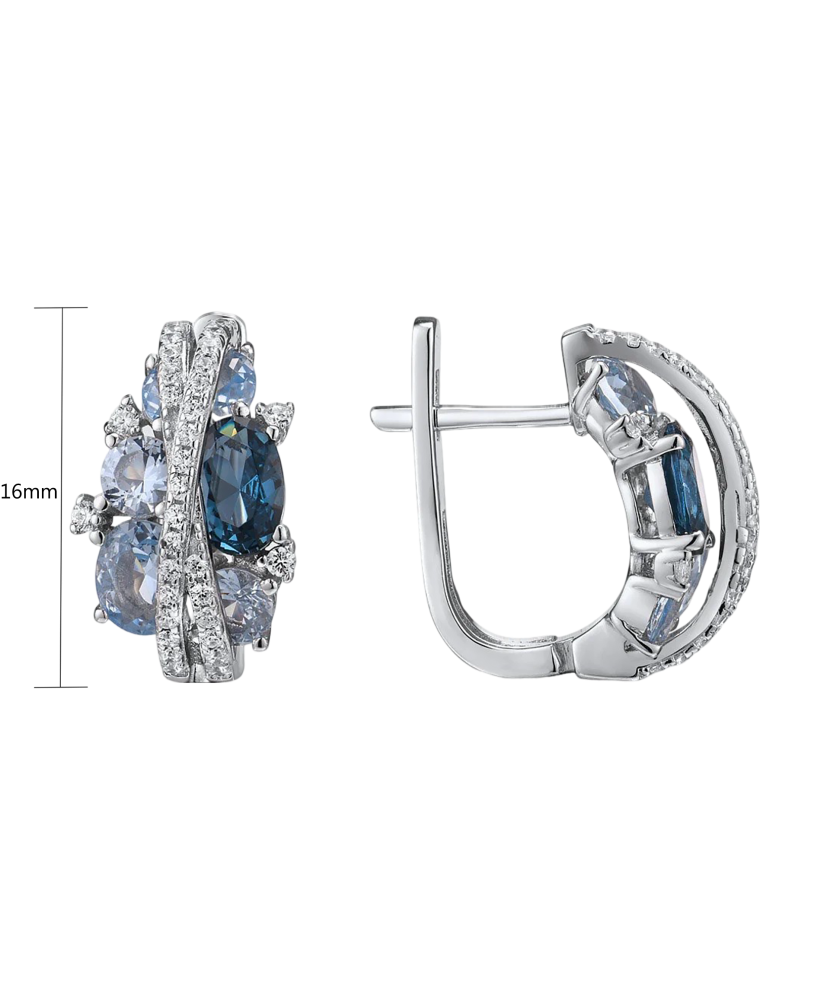 Sterling silver earrings with zircons