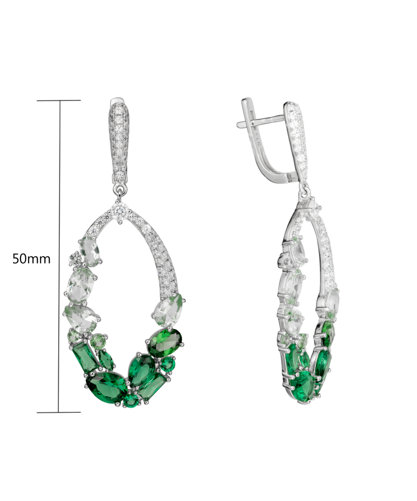 Sterling silver earrings with zircons