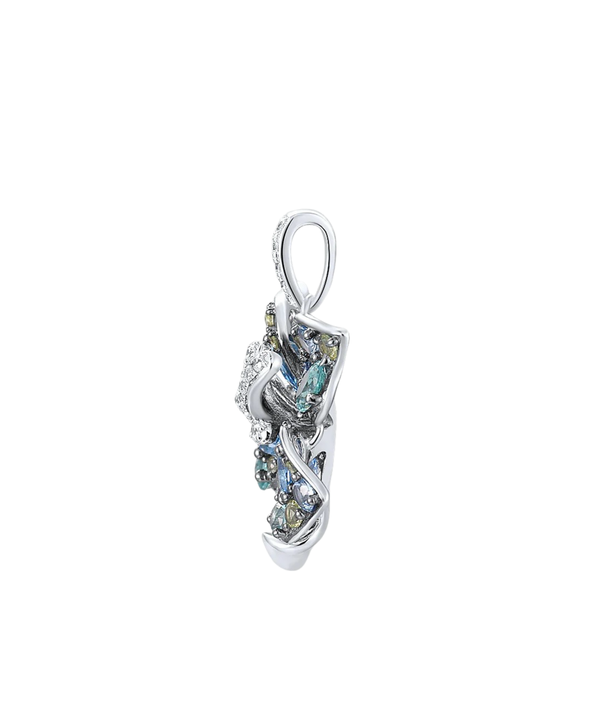 Sterling Silver pendant with spinels and zircons