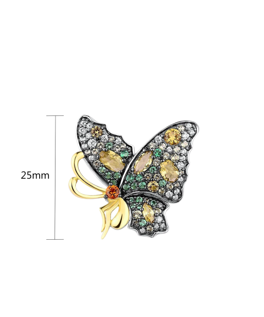 Sterling Silver pendant with spinels and zircons