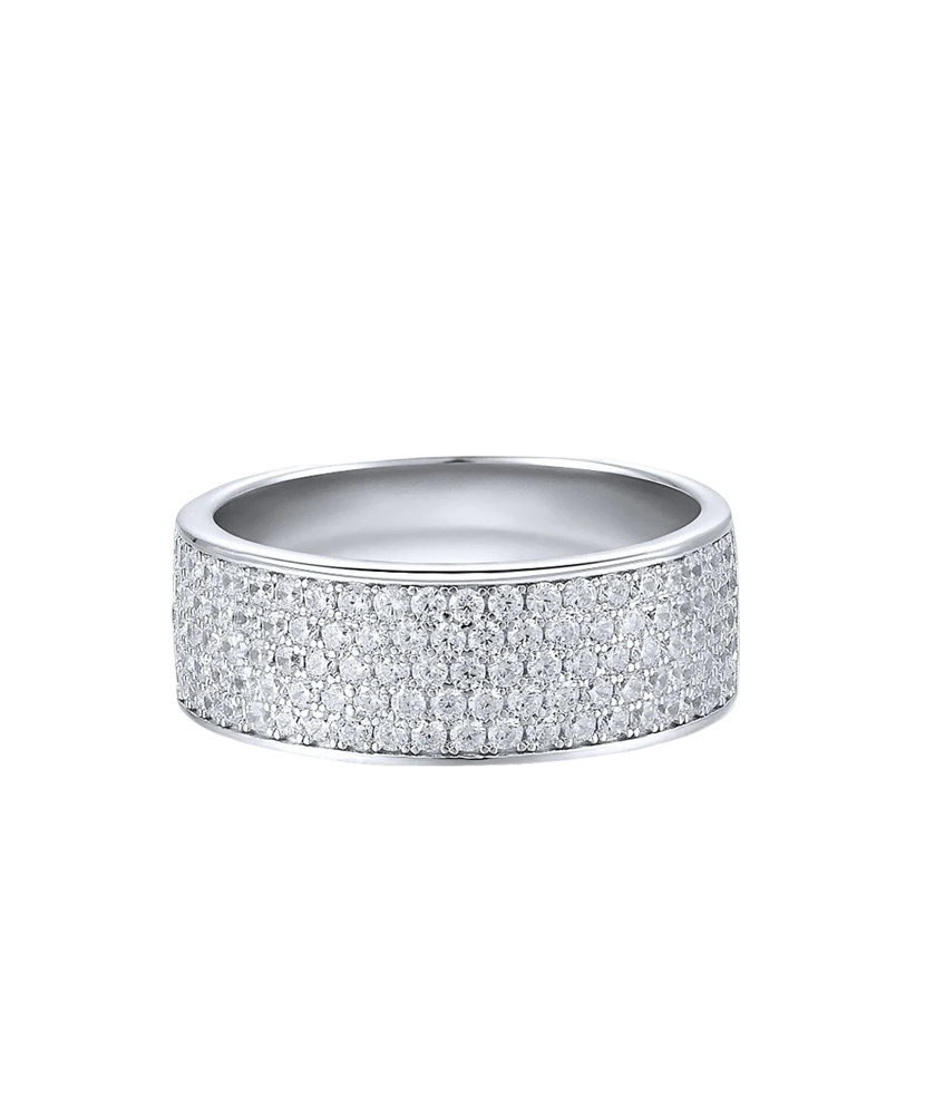 Sterling silver ring with zircons