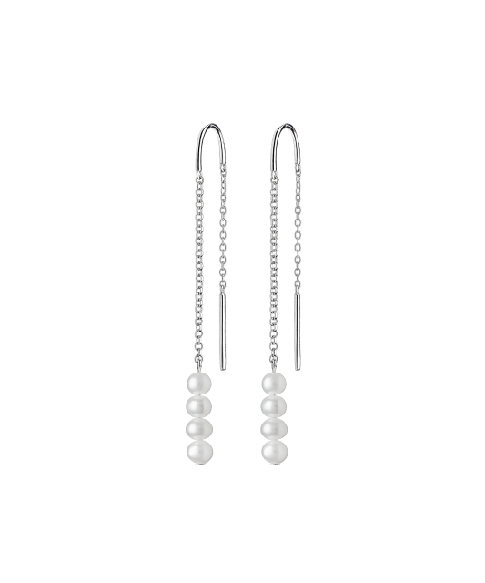 Sterling silver earrings with pearls
