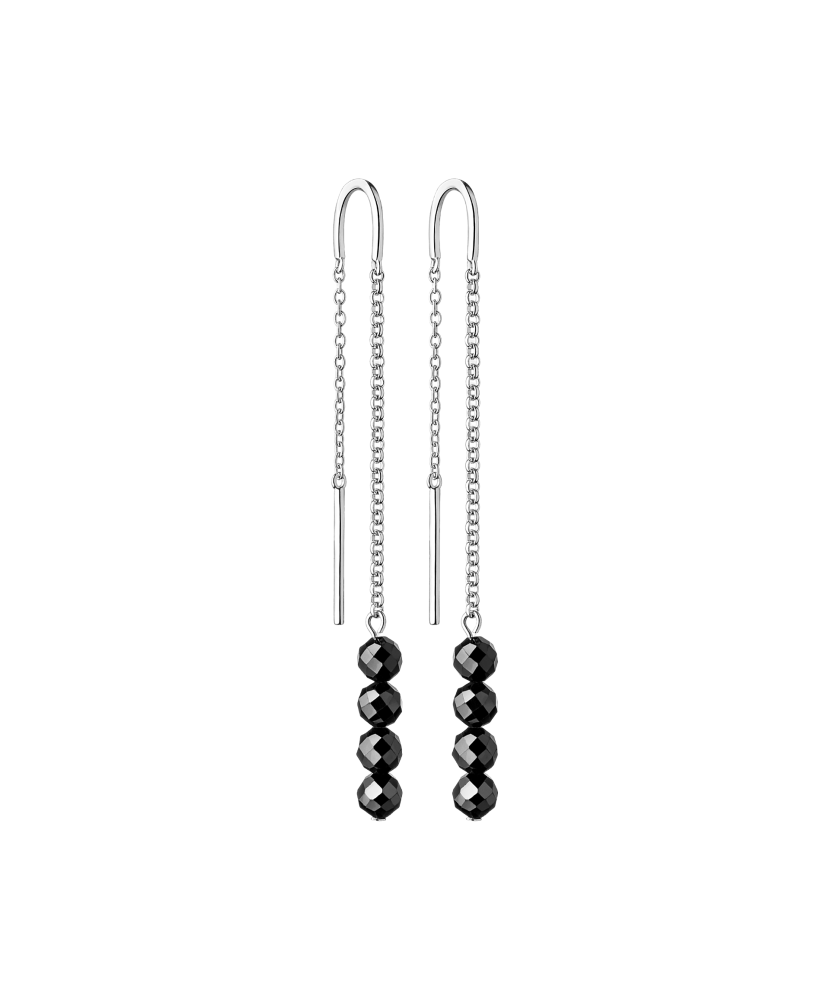 Sterling Silver earrings with spinels