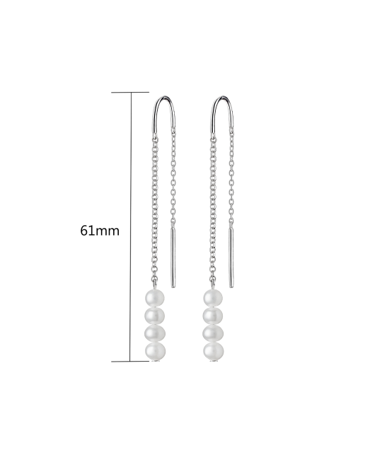 Sterling silver earrings with pearls