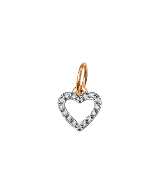 Gold pendant with diamonds "heart"