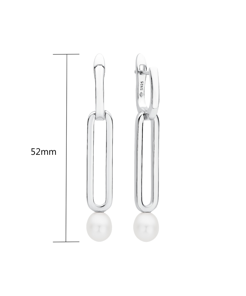 Sterling silver earrings with pearls