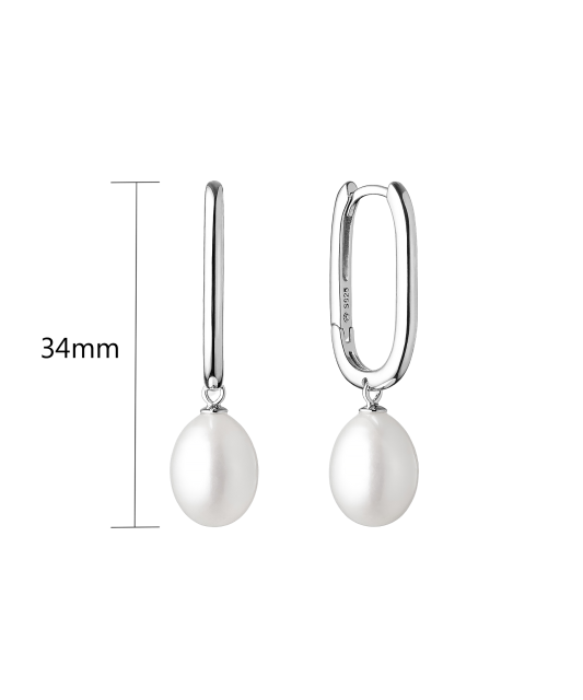 Sterling silver earrings with pearls