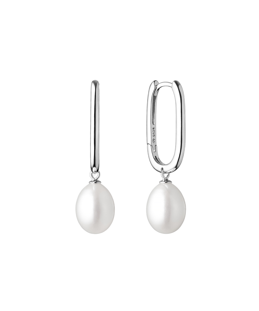 Sterling silver earrings with pearls