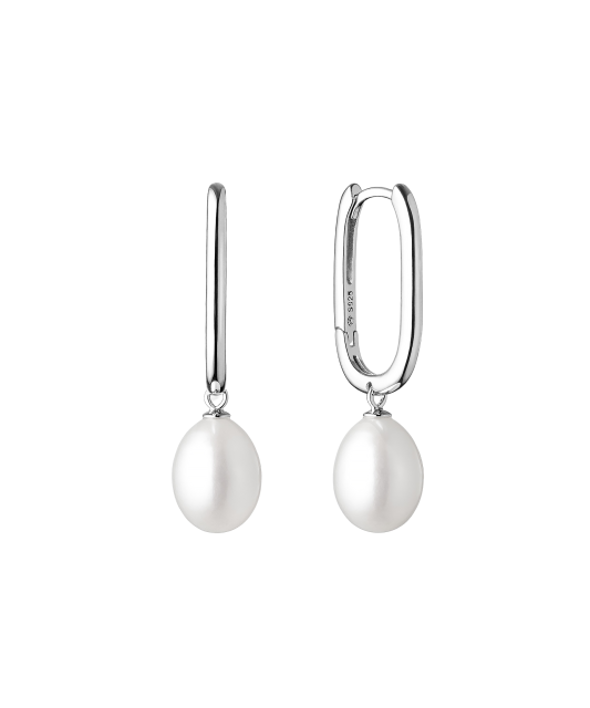 Sterling silver earrings with pearls