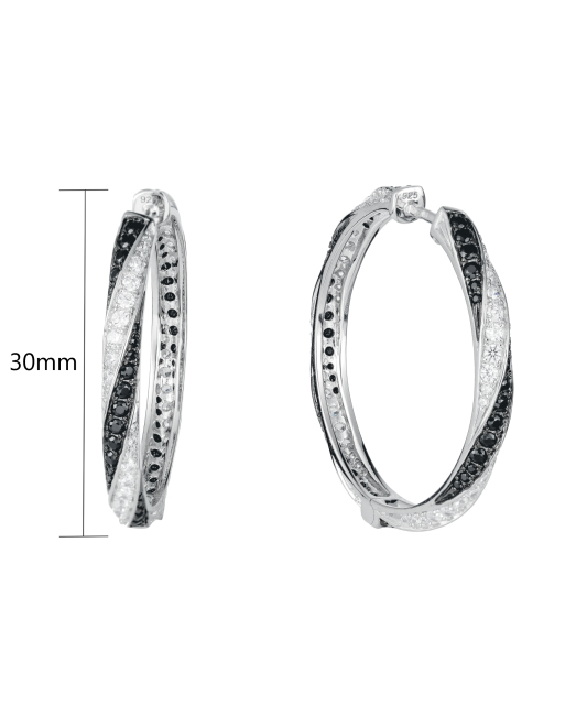 Sterling Silver earrings with zircons and spinels