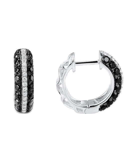 Sterling Silver earrings with zircons and spinels