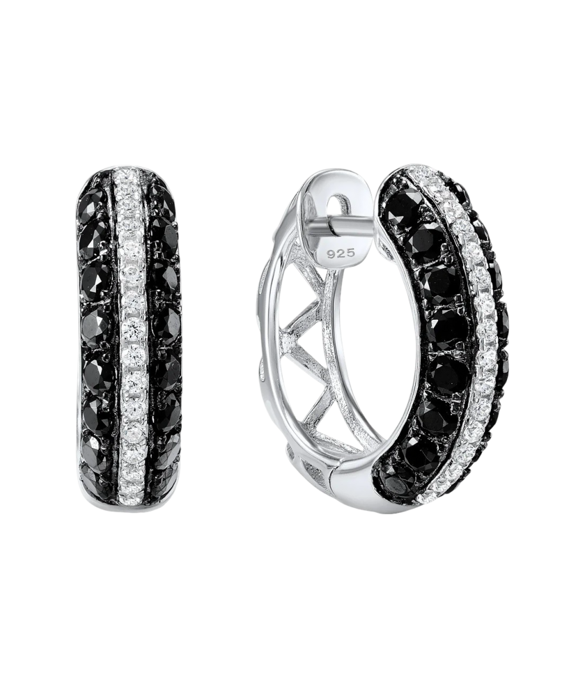 Sterling Silver earrings with zircons and spinels