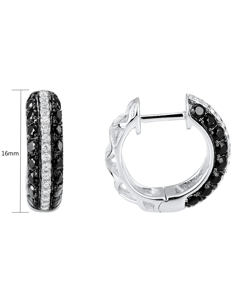 Sterling Silver earrings with zircons and spinels